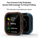 For Huami Amazfit Bip Max Case Semi-Open TPU Protective Shell Hollow Watch Frame - Transparent Orange - 4