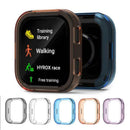 For Huami Amazfit Bip Max Case Semi-Open TPU Protective Shell Hollow Watch Frame - Transparent Orange - 5