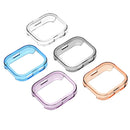 For Huami Amazfit Bip Max Case Semi-Open TPU Protective Shell Hollow Watch Frame - Transparent Orange - 6