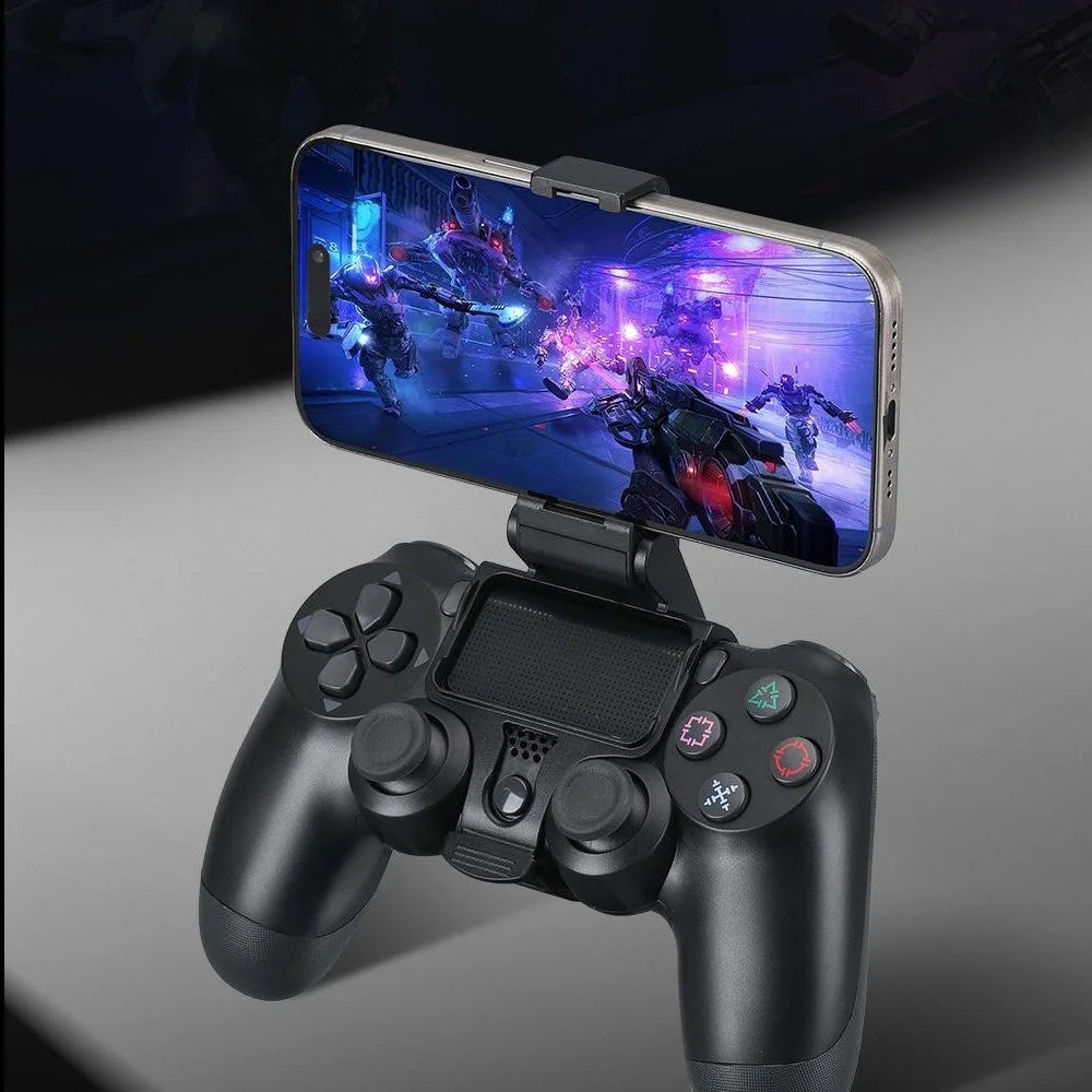 Plastic Phone Holder Mount for Game Controller Adjustable Foldable Cellphone Stand Portable Bracket - Black - 3