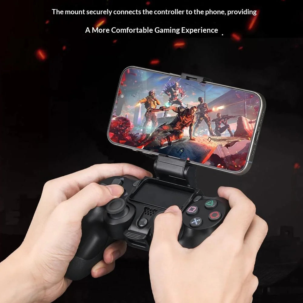 Plastic Phone Holder Mount for Game Controller Adjustable Foldable Cellphone Stand Portable Bracket - Black - 6