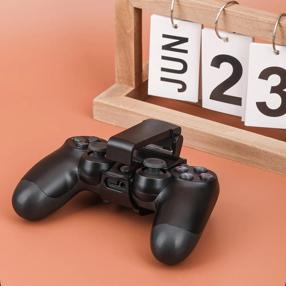 Plastic Phone Holder Mount for Game Controller Adjustable Foldable Cellphone Stand Portable Bracket - Black - 7