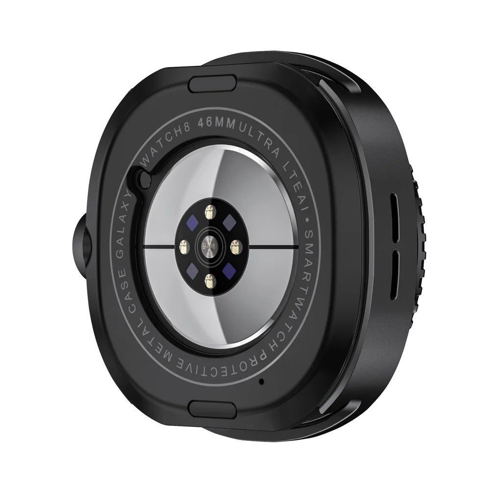 For Samsung Galaxy Watch8 Classic 46mm Zinc Alloy + PC Watch Case Rotating Bezel Protective Cover - Black - 2