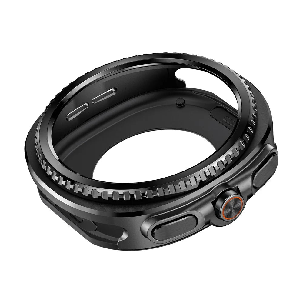For Samsung Galaxy Watch8 Classic 46mm Zinc Alloy + PC Watch Case Rotating Bezel Protective Cover - Black - 3