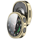 For Samsung Galaxy Watch9 44mm Electroplating TPU Protective Cover Watch Case with Screen Film - Light Gold - 3