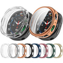 For Samsung Galaxy Watch9 44mm Electroplating TPU Protective Cover Watch Case with Screen Film - Light Gold - 7