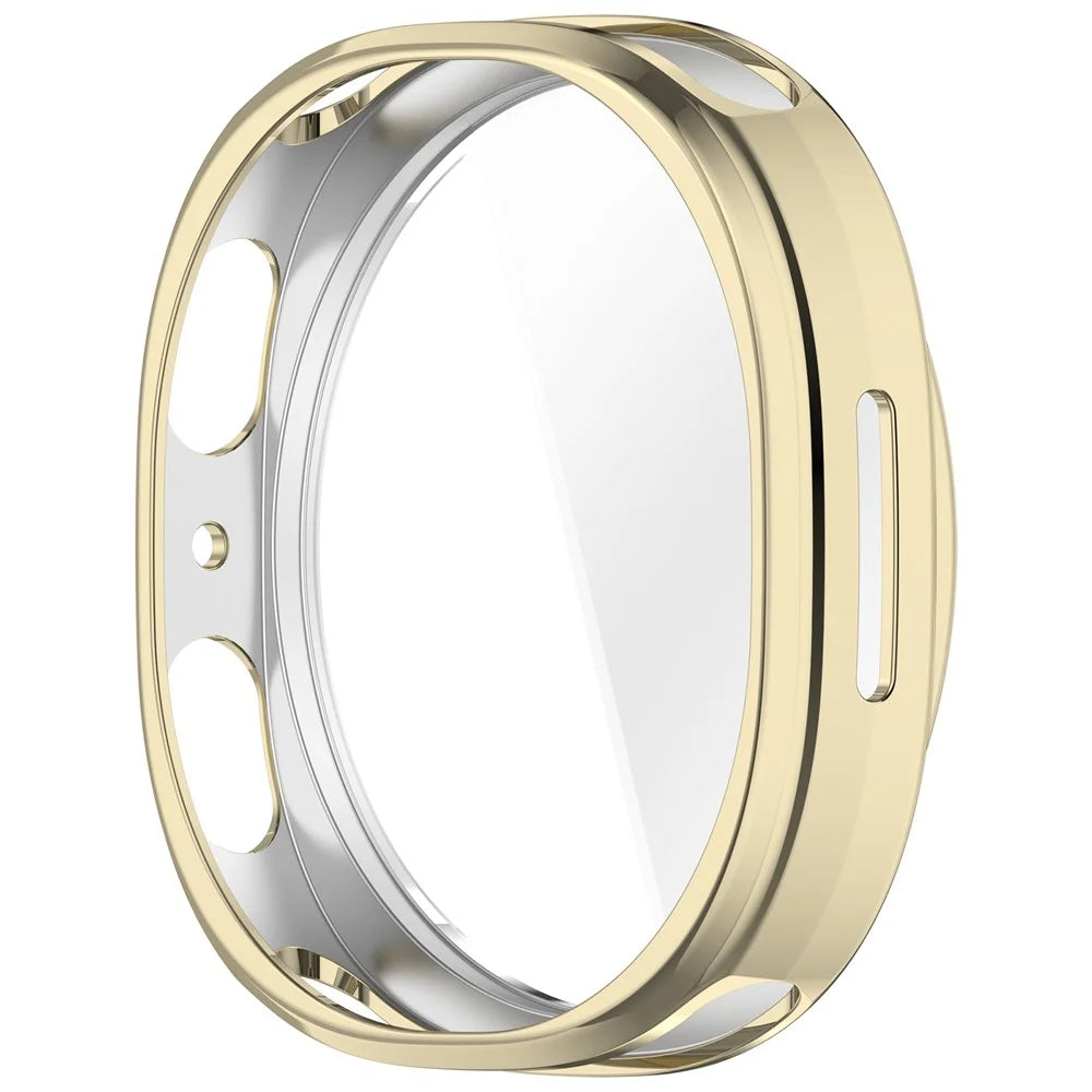 For Samsung Galaxy Watch9 40mm Electroplating TPU Protective Cover Watch Case with Screen Film - Light Gold - 6