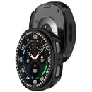 For Samsung Galaxy Watch9 44mm PC Watch Case Protective Cover with Rhinestone Decor - Black - 3