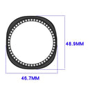 For Samsung Galaxy Watch9 44mm PC Watch Case Protective Cover with Rhinestone Decor - Black - 7