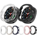 For Samsung Galaxy Watch9 44mm Half Coverage Hollow Out Protective Cover PC Watch Frame Case - Black - 7