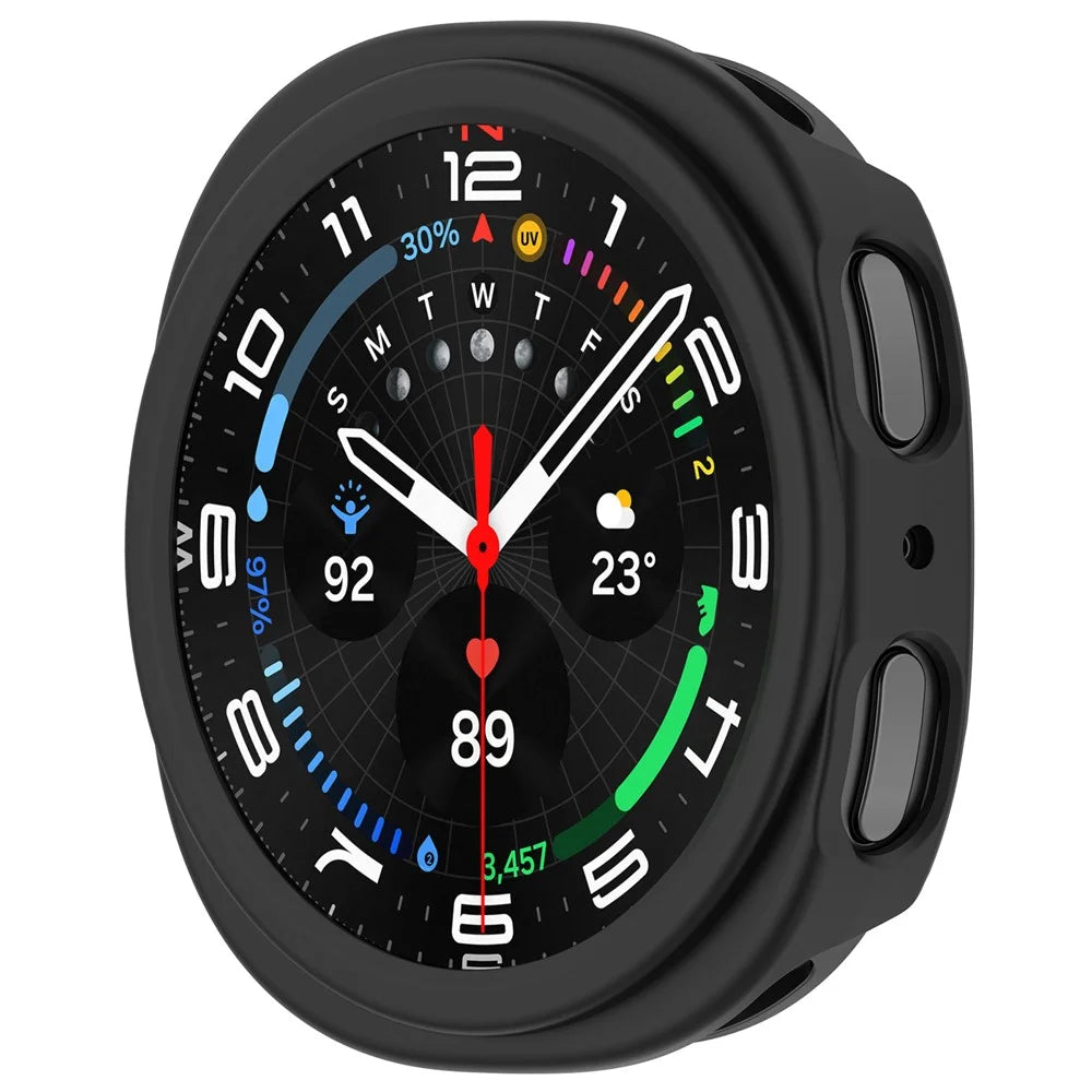 For Samsung Galaxy Watch9 40mm Half Coverage Hollow Out Protective Cover PC Watch Frame Case - Black - 2
