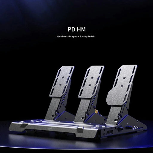 PXN PDHM 2 Racing Pedals Set Hall Sensor Throttle Brake Clutch Three Pedals for Sim Racing - Black - 2