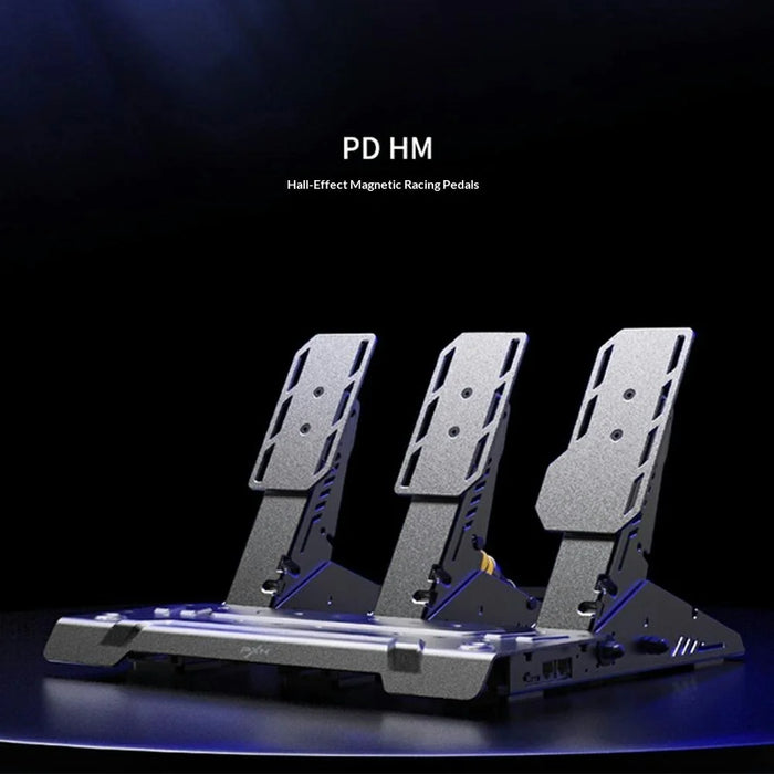 PXN PDHM 2 Racing Pedals Set Hall Sensor Throttle Brake Clutch Three Pedals for Sim Racing - Black - 2