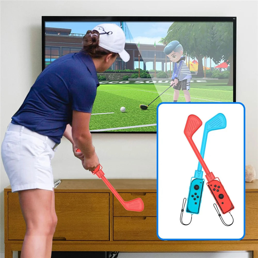 JYS NS236 For Nintendo Switch Joy-Con Controller Sports Racket Golf Club Sword Leg Strap Wrist Band 9 in 1 Game Accessories Set - 7