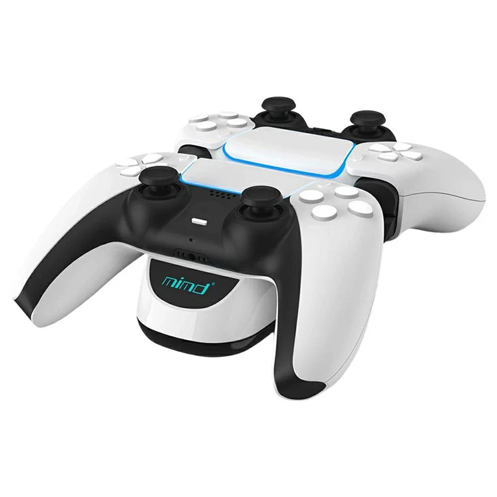 MIMD SND-468 For Sony PlayStation 5 DualSense Wireless Controller Dual Slot Charging Station with LED Indicator - 1