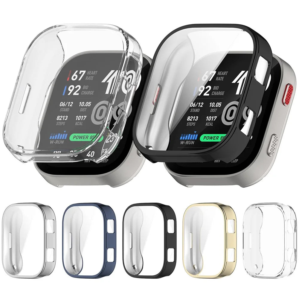 For Huami Amazfit Bip Max A2568 TPU Watch Case Full Coverage Electroplating Protective Cover - Black - 5