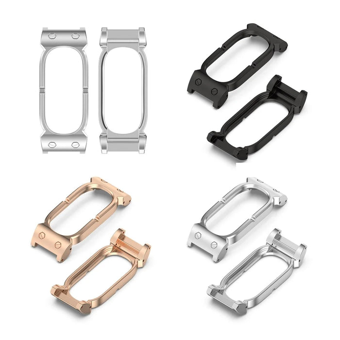 Metal Frame for Google Fitbit Air Watch Case 12mm Lug Protective Cover Zinc Alloy Bumper - Silver - 3