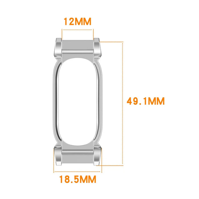 Metal Frame for Google Fitbit Air Watch Case 12mm Lug Protective Cover Zinc Alloy Bumper - Silver - 4