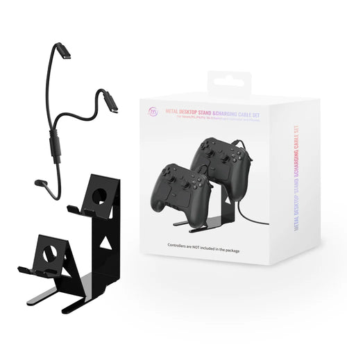 JYS SDM012 Gaming Controller Stand for Steam Controller/Nintendo Switch Pro/Sony PlayStation 5/4 Charging Station with Dual USB-C Cable - 1