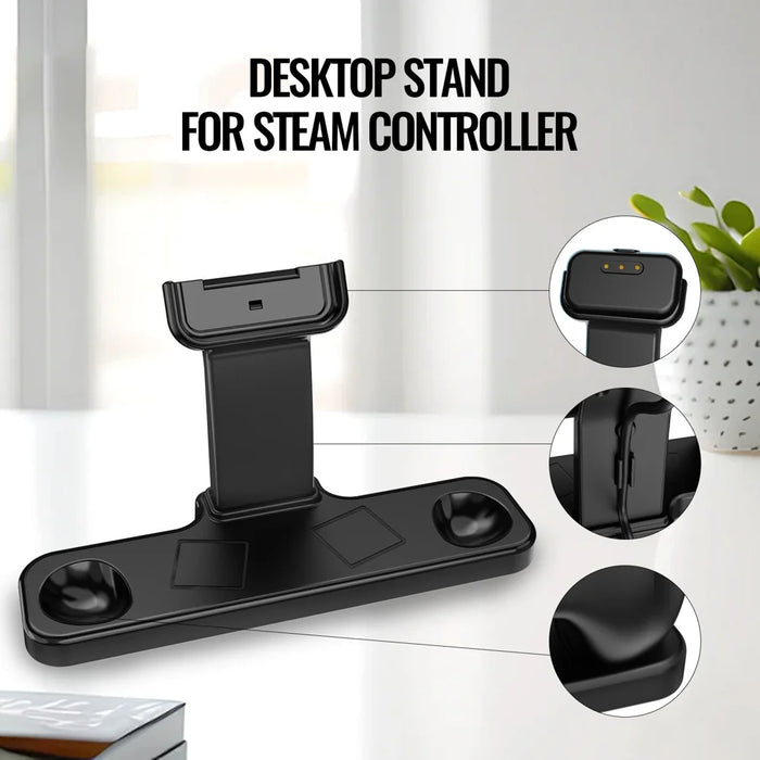 JYS SDM013 Desktop Stand for Steam Controller Anti-slip Holder Dock Space Saving Stable Base - Black - 4