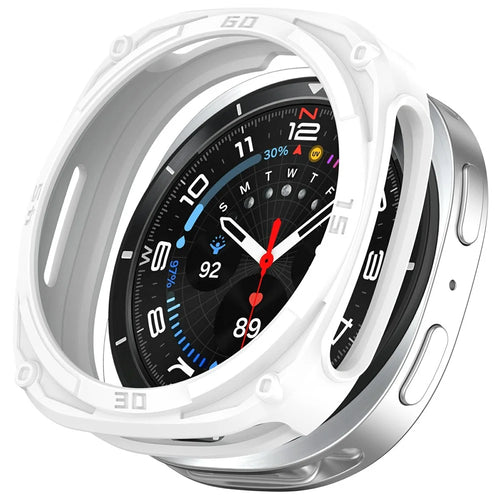 For Samsung Galaxy Watch9 40mm Watch Case Armor PC Shockproof Protective Cover - White - 1