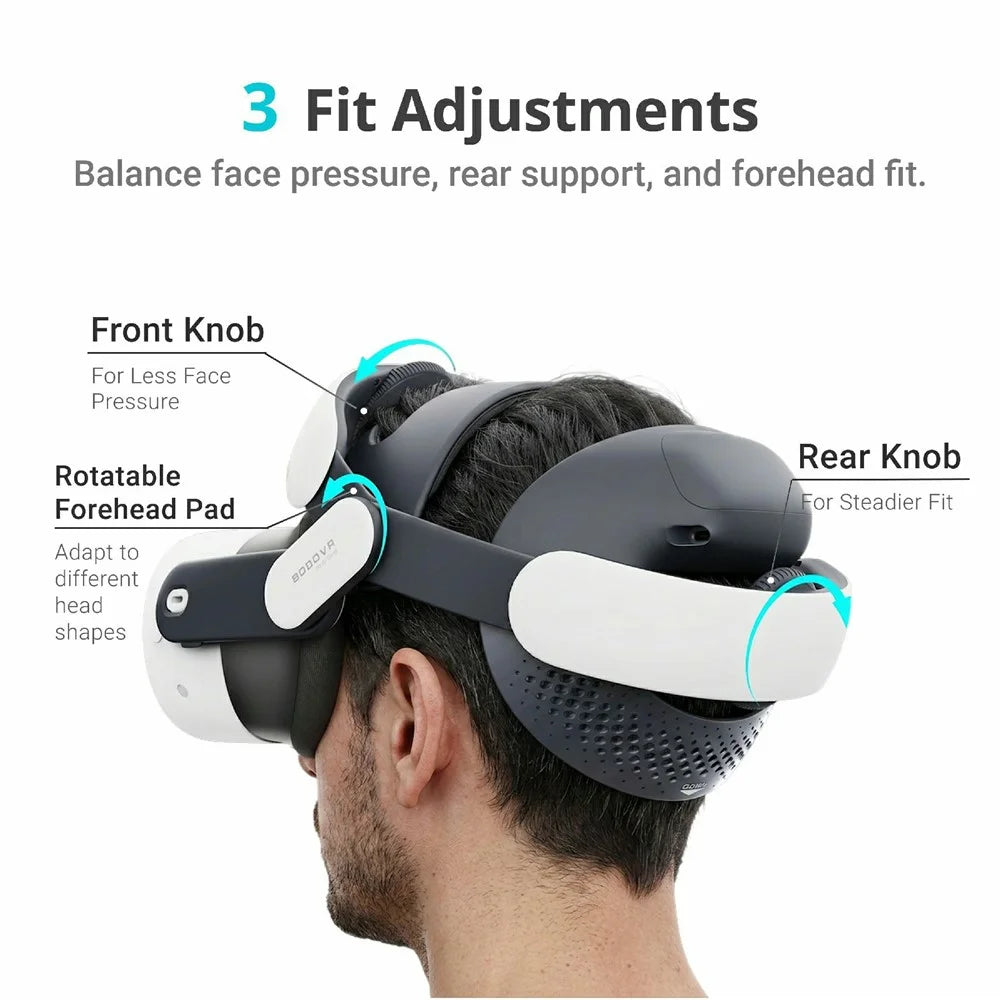 BOBOVR M3 Head Strap for Meta Quest 3  /  3S Adjustable VR Headband Dual Mode Fit - 3