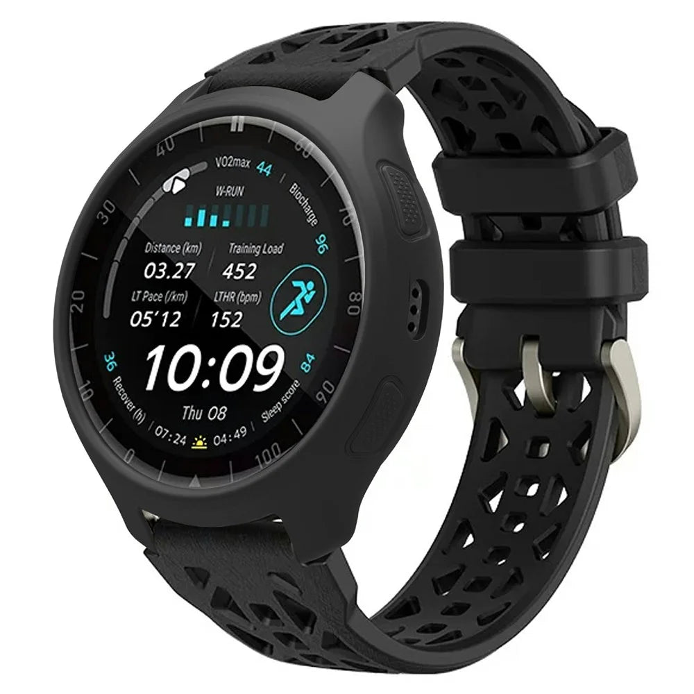 For Huami Amazfit Cheetah 2 Pro Protective Case Silicone Anti Scratch Watch Cover - Black - 3