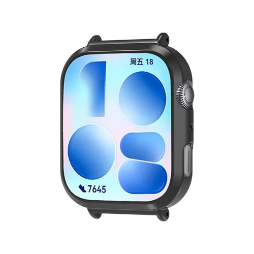 For Huawei Watch Fit 5 Watch Case Hollow PC Watch Protective Cover - Black - 1