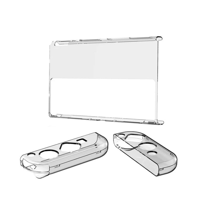 DOBE TNS-1133B 3-in-1 Detachable PC Transparent Protective Case Drop-proof Shell for Nintendo Switch OLED Left/Right Handles Host - 4