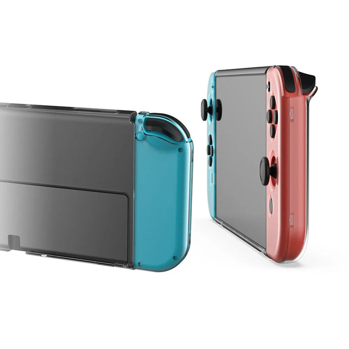 DOBE TNS-1133B 3-in-1 Detachable PC Transparent Protective Case Drop-proof Shell for Nintendo Switch OLED Left/Right Handles Host - 5