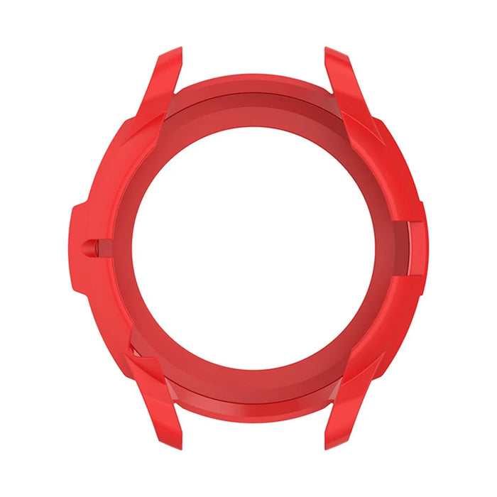 Solid Color Watch Frame Case Protector with Rotatable Bezel Ring for Samsung Galaxy Watch4 Classic 42mm - Red - 2
