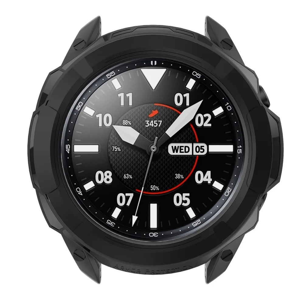 Soft TPU Armor Protective Watch Frame Case for Samsung Galaxy Watch3 45mm - Black - 1