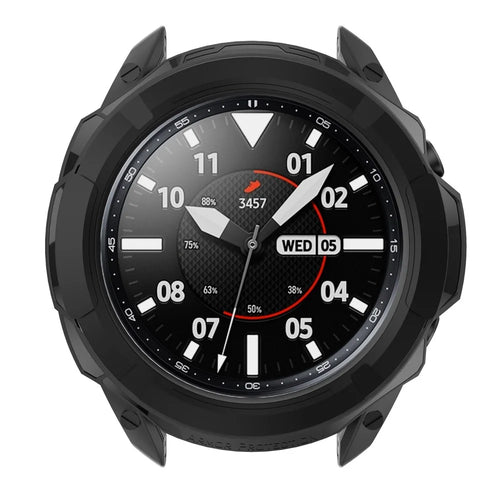 Soft TPU Armor Protective Watch Frame Case for Samsung Galaxy Watch3 45mm - Black - 1