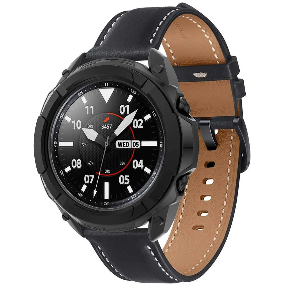Soft TPU Armor Protective Watch Frame Case for Samsung Galaxy Watch3 45mm - Black - 3