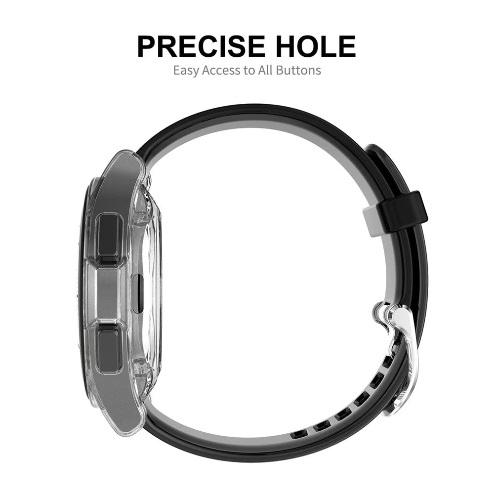 ENKAY HAT PRINCE 0.2mm 2.15D 9H Tempered Glass Screen Protector with Transparent TPU Watch Protective Case for Samsung Galaxy Watch4 Classic 46mm - 5