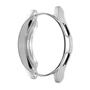 ENKAY HAT PRINCE Electroplating TPU Watch Case Cover with 0.2mm 2.15D 9H Tempered Glass Screen Protector for Samsung Galaxy Watch4 Classic 42mm - Silver - 2