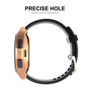 ENKAY HAT PRINCE Electroplating TPU Watch Case Cover with 0.2mm 2.15D 9H Tempered Glass Screen Protector for Samsung Galaxy Watch4 Classic 42mm - Silver - 5