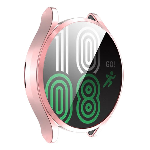 ENKAY HAT PRINCE Electroplated TPU Watch Case Cover Protector for Samsung Galaxy Watch4 40mm - Pink - 1