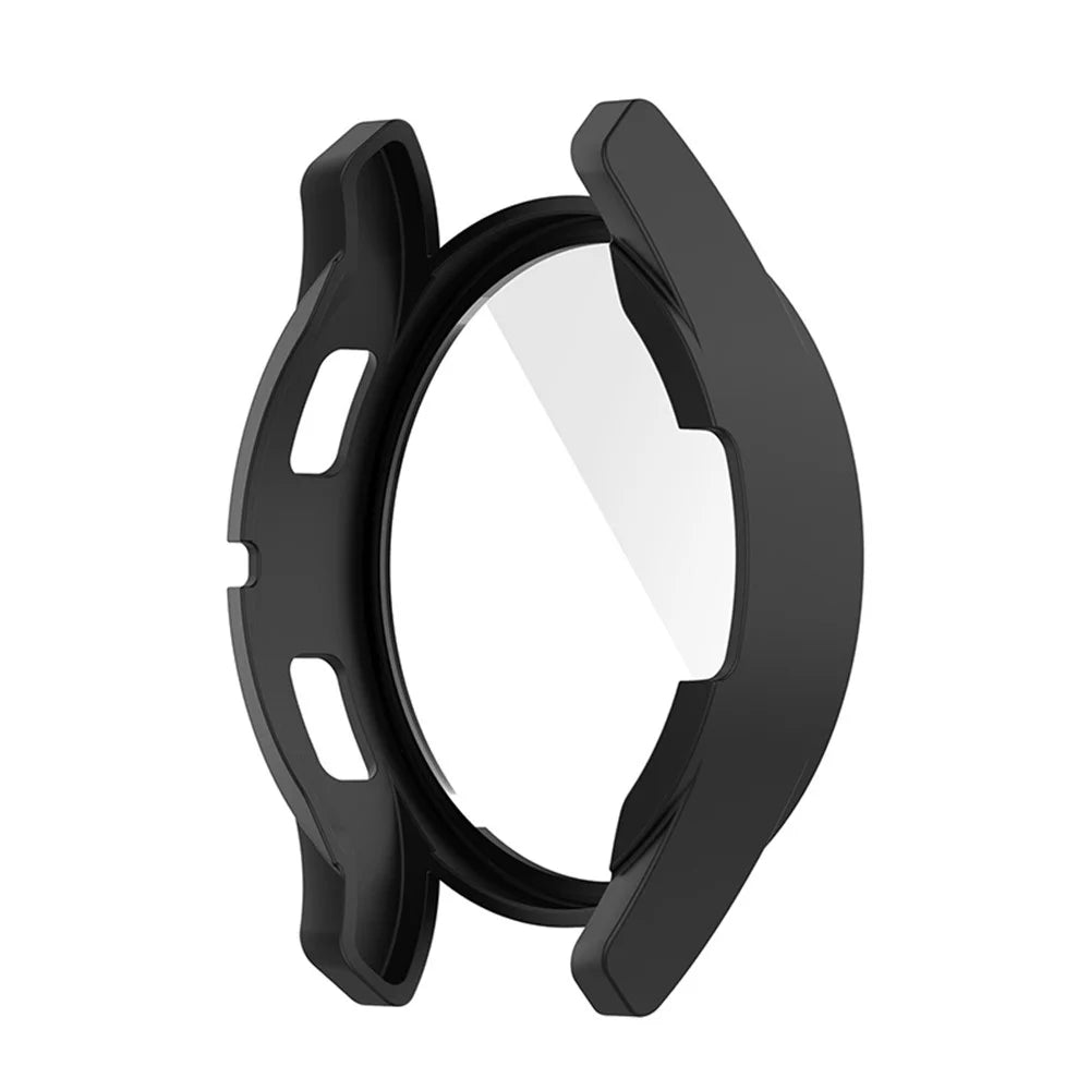 Hard PC Cover with Tempered Glass Screen Protector for Samsung Galaxy Watch4 40mm - Black - 2