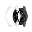Half Hollowed Watch Cover PC Anti-Scratch Protection Frame Shell for Samsung Galaxy Watch4 Classic 46mm - White - 1