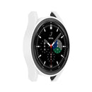 Half Hollowed Watch Cover PC Anti-Scratch Protection Frame Shell for Samsung Galaxy Watch4 Classic 46mm - White - 6