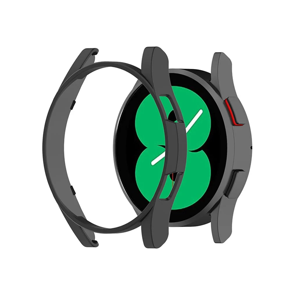Hollowed Half-pack Anti-drop Dustproof Protective PC Hard Shell Case for Samsung Galaxy Watch4 44mm - Black - 1