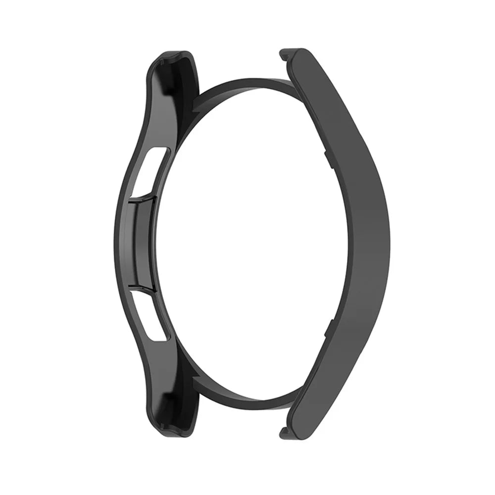 Hollowed Half-pack Anti-drop Dustproof Protective PC Hard Shell Case for Samsung Galaxy Watch4 44mm - Black - 3