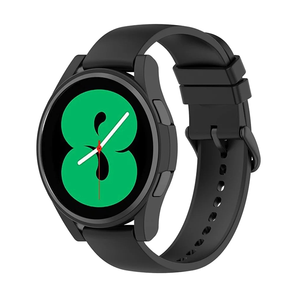 Hollowed Half-pack Anti-drop Dustproof Protective PC Hard Shell Case for Samsung Galaxy Watch4 44mm - Black - 6