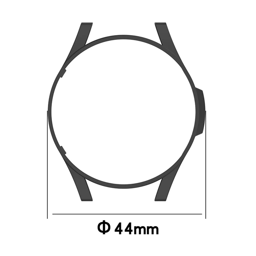 Hollowed Half-pack Anti-drop Dustproof Protective PC Hard Shell Case for Samsung Galaxy Watch4 44mm - Black - 7