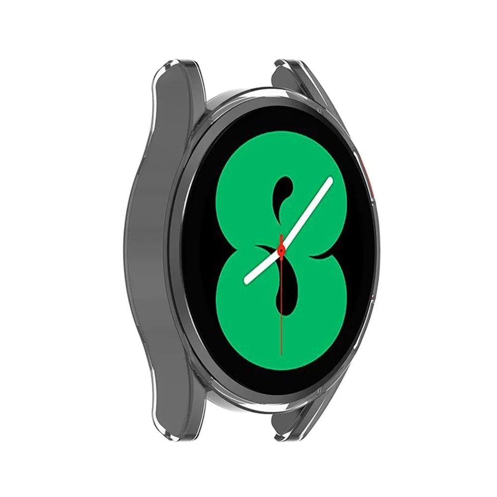 PC Case Hollowed Half-Pack Frame Clear Cover for Samsung Galaxy Watch4 40mm - Transparent White - 2