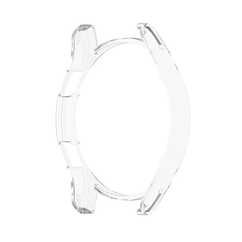 PC Case Hollowed Half-Pack Frame Clear Cover for Samsung Galaxy Watch4 40mm - Transparent White - 3