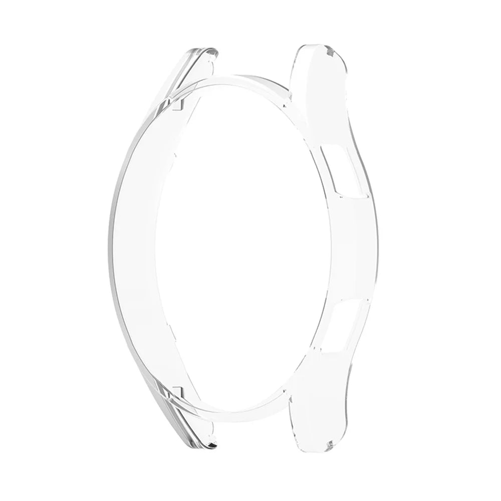 PC Case Hollowed Half-Pack Frame Clear Cover for Samsung Galaxy Watch4 40mm - Transparent White - 4