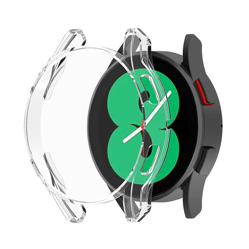 Clear Electroplating TPU Watch Frame Case Cover for Samsung Galaxy Watch4 40mm SM-R860 - Transparent - 1