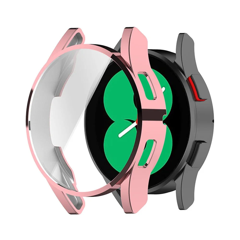 Electroplating TPU Smart Watch Protective Case Protector for Samsung Galaxy Watch4 40mm SM-R860 - Pink - 3